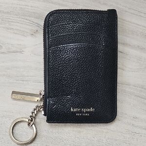 Kate Spade Black Textured Card Wallet